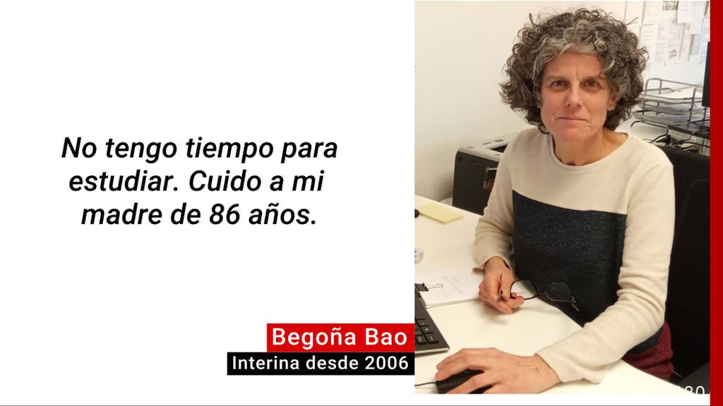 Begoña trabaja como interina en la Diputación de León