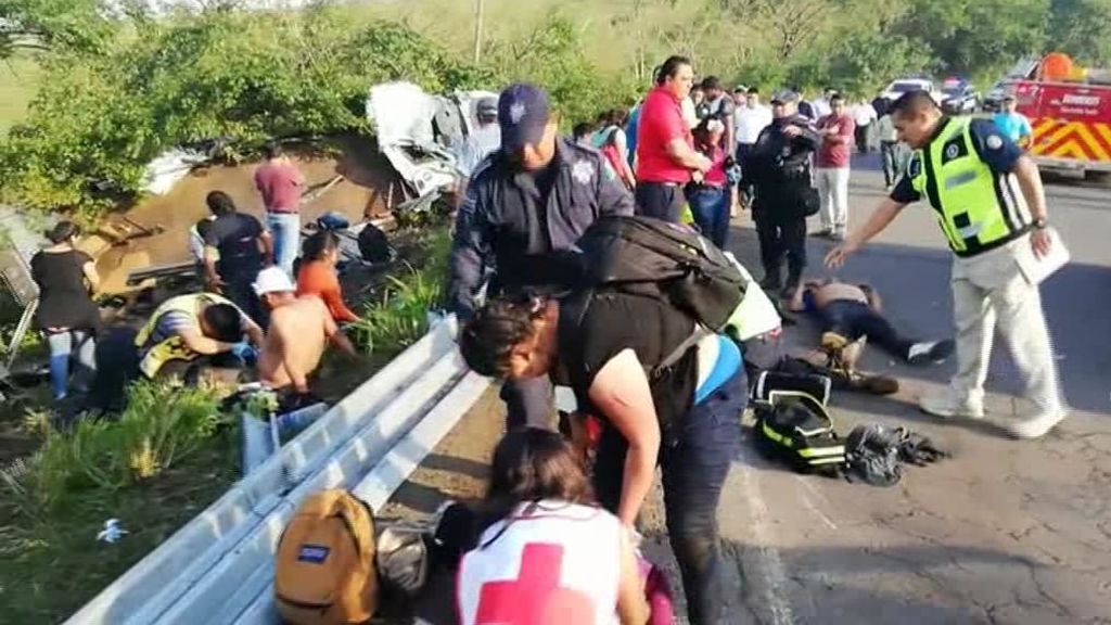 Un accidente de tráfico en México muestra el drama de la migración