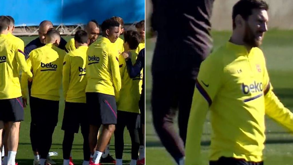 Con Messi pero sin Piqué: Quique Setién trata de rebajar la tensión en el primer entrenamiento después de la polémica con Abidal Con Messi pero sin Piqué: Quique Setién trata de rebajar la tensión en el primer entrenamiento después de la polémica con Abidal