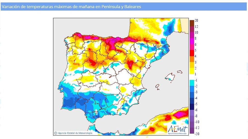 variacion tempera jueves