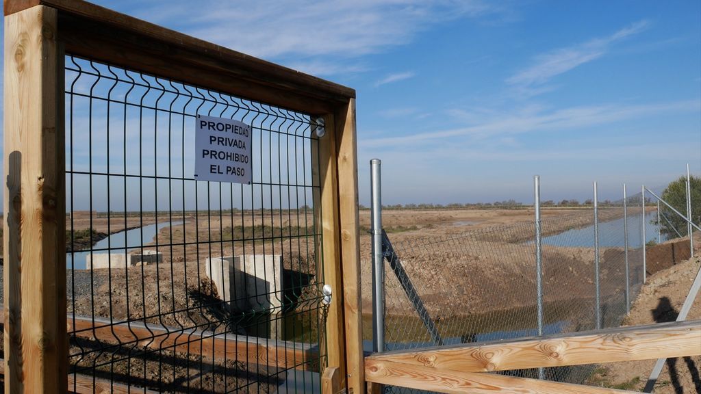 Entrada a la zona a inundar