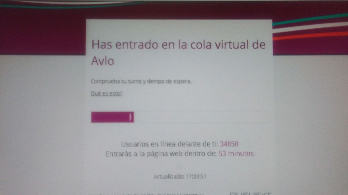 'Colas virtuales' de más de una hora para comprar billetes del AVE 'low cost' 'Colas virtuales' de más de una hora para comprar billetes del AVE 'low cost'