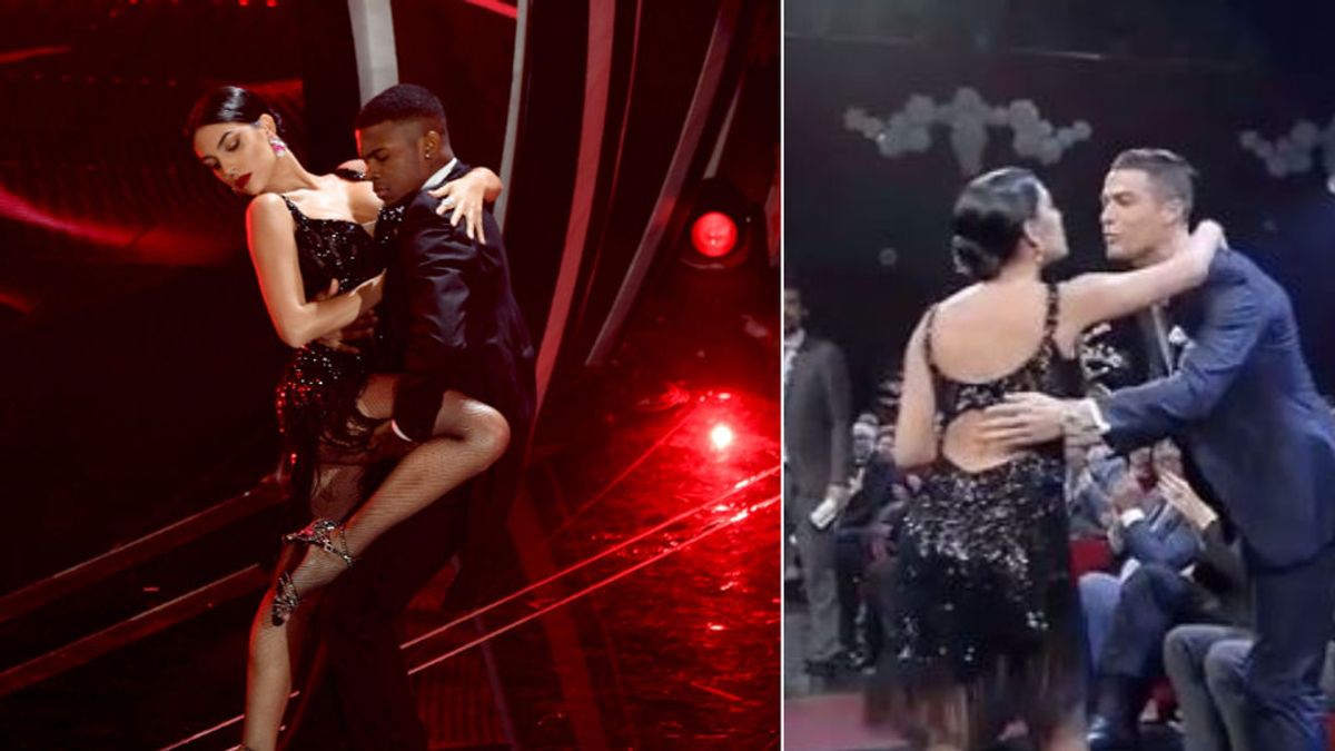 Cristiano Ronaldo y Georgina lucen en San Remo: tango ensayado en casa y 'regalazo' al presentador Cristiano Ronaldo y Georgina lucen en San Remo: tango ensayado en casa y 'regalazo' al presentador
