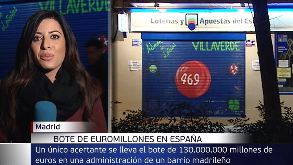 Un único acertante del Euromillones en España se lleva el bote de 130 millones de euros