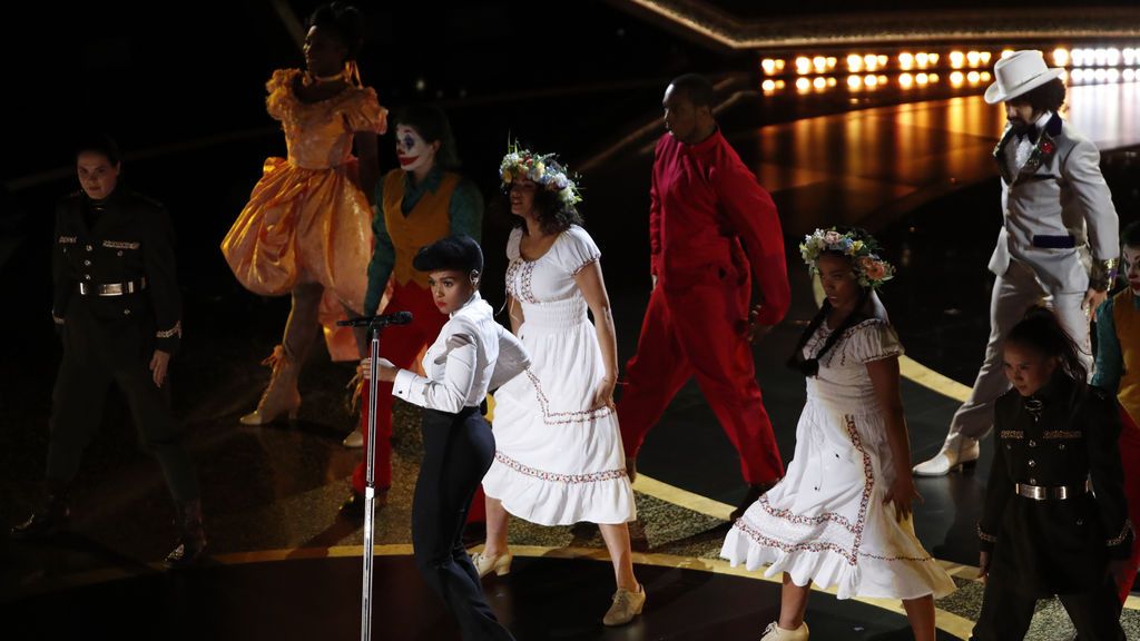 Actuación de Janelle Monae durante la gala de los Premios Óscar