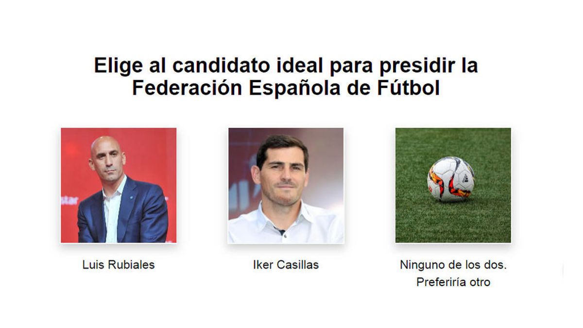 Elige al candidato ideal para presidir la Federación Española de Fútbol Elige al candidato ideal para presidir la Federación Española de Fútbol