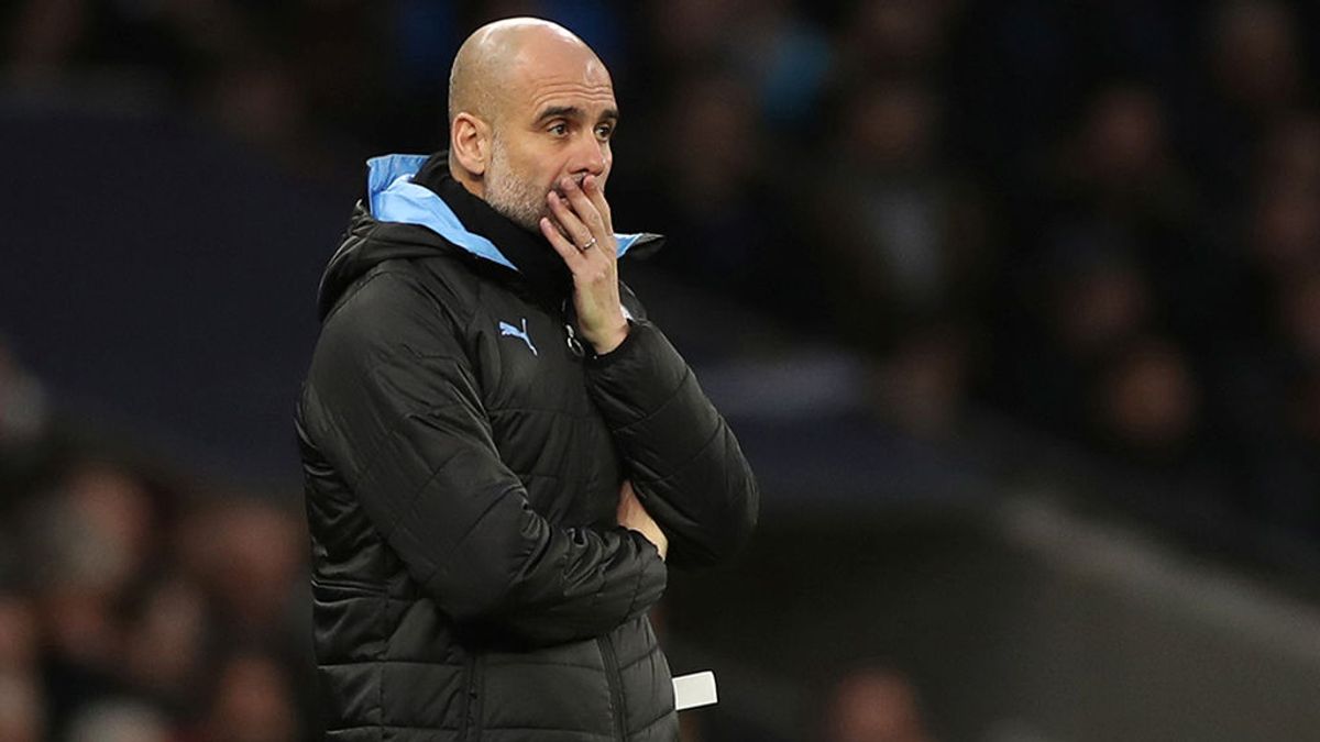 Guardiola bromea: "Si no eliminamos al Madrid, el dueño del City me puede despedir" Guardiola bromea: "Si no eliminamos al Madrid, el dueño del City me puede despedir"
