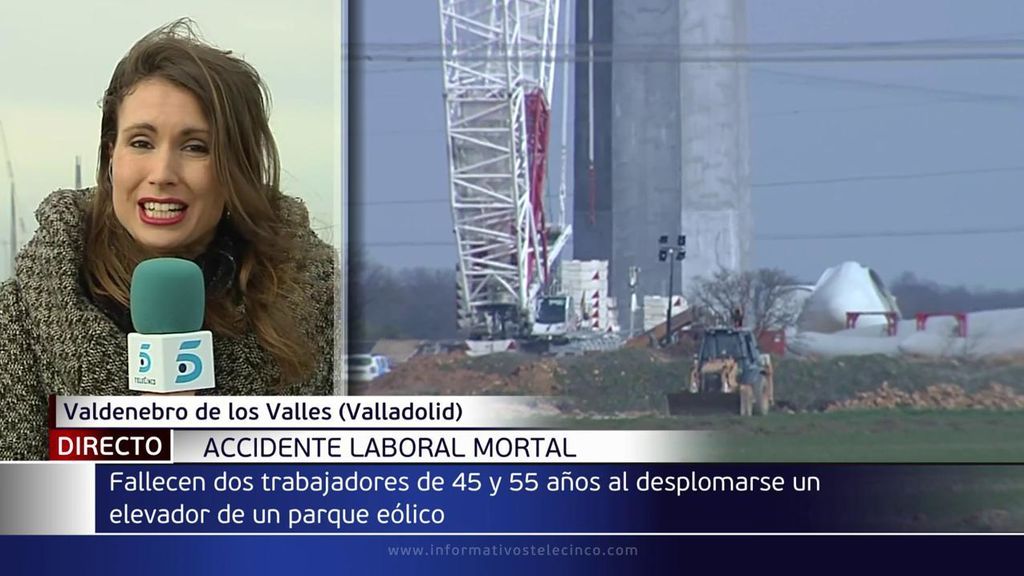 Mueren dos trabajadores al caer un elevador en las obras de un parque eólico en Valladolid