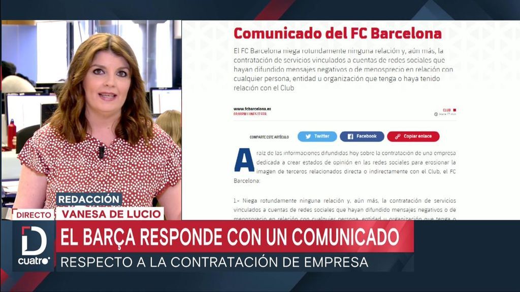 La respuesta del Barça a las acusaciones de difamación en redes sociales