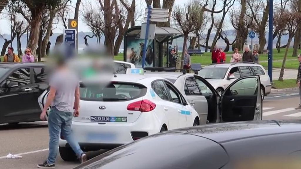 LA surrealista pelea entre un taxista y un aficionado del Santander