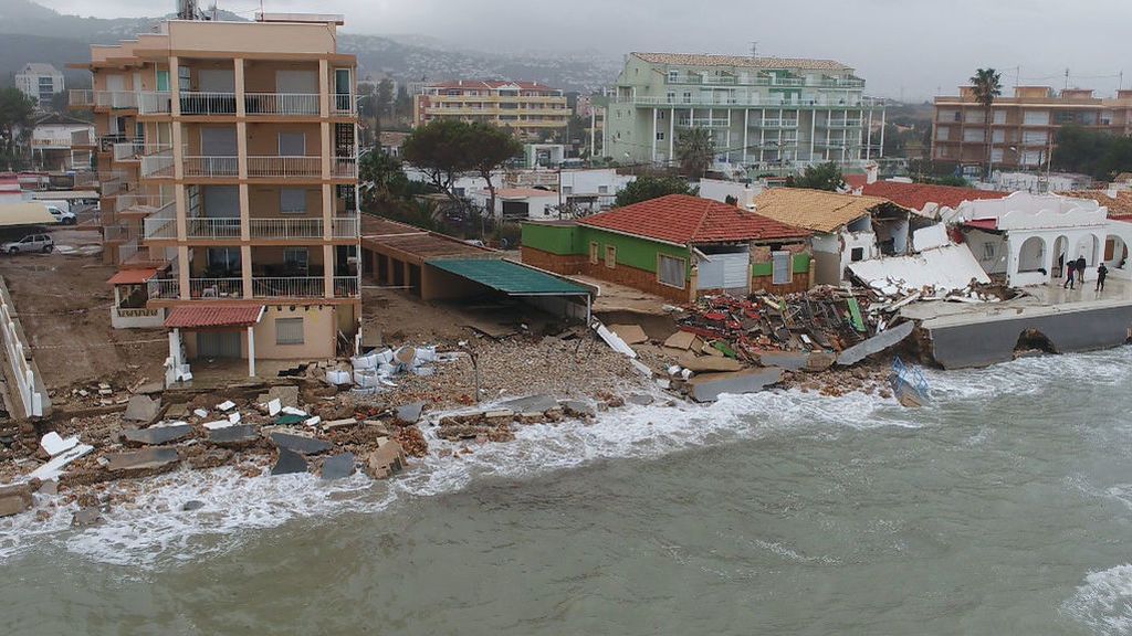 Gloria produjo efectos devastadores en el litoral mediterráneo