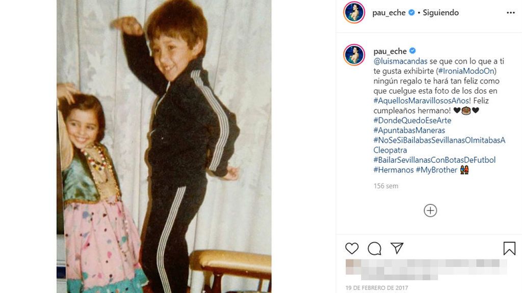 La divertida foto de Paula Echevarría con su hermano