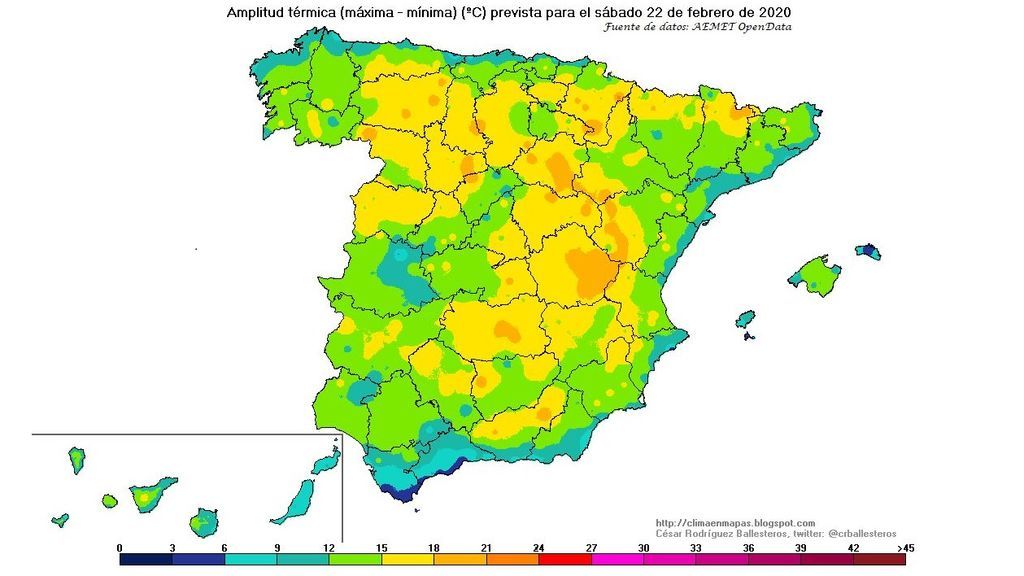 amplitud termica sabado