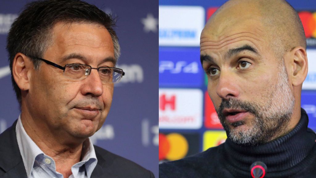 El recado de Guardiola a Bartomeu sobre la sanción al City y sobre el escándalo de las redes sociales: "Que no hable demasiado alto"