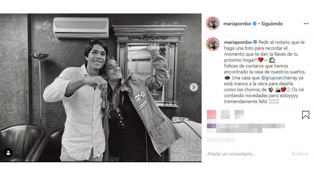 Pablo Castellano y María Pombo, muy felices tras haberse comprado su casa