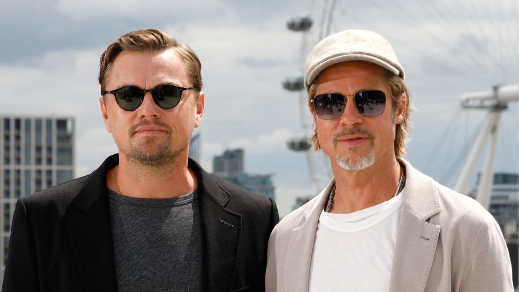 Brad Pitt y Leonardo DiCaprio, en la presentaión de 'Había una vez en Hollywood'