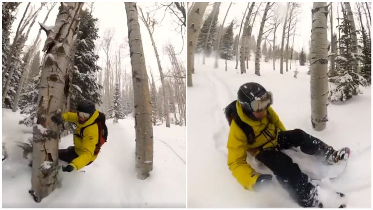 Se parte la pierna y desciende sin ayuda: el snowboarder que grabó su accidente fuera de pista