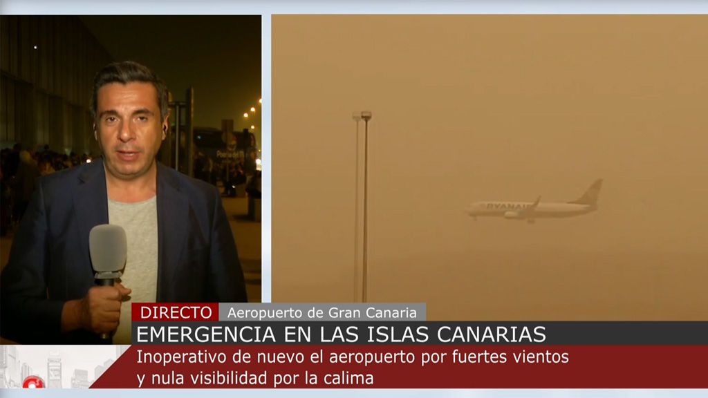 La calima obliga a suspender en Canarias el tráfico aéreo: 20 000 pasajeros afectados