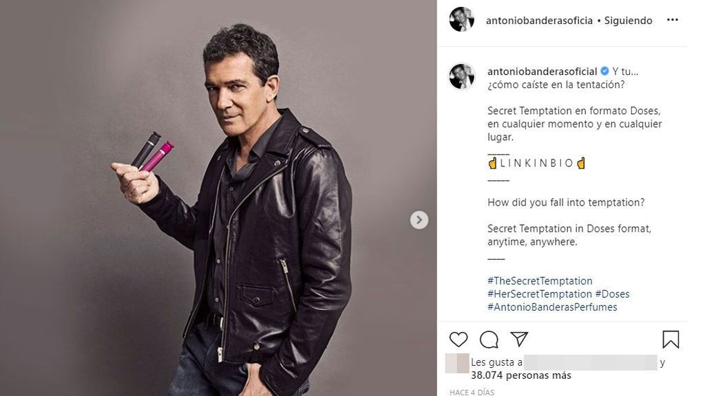 Antonio Banderas, con su nueva gama de fragancias 'Secret Temptation'