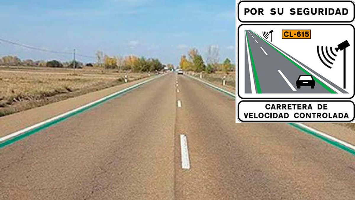 Las líneas verdes que ha pintado la DGT en varias carreteras españolas