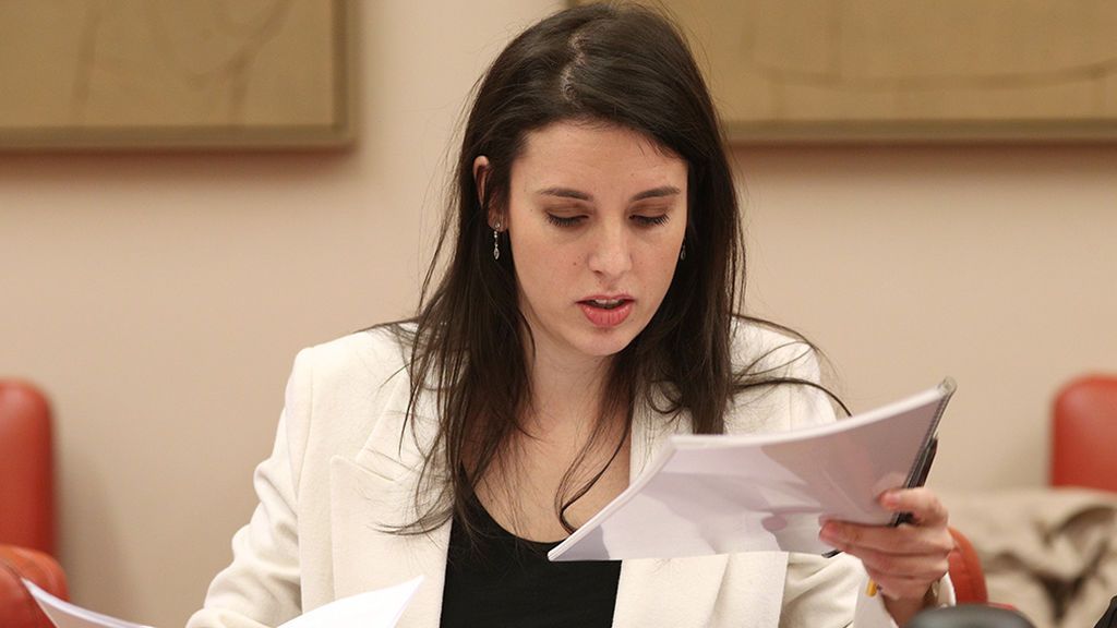 La ministra Irene Montero durante su comparecencia en el Congreso La ministra Irene Montero durante su comparecencia en el Congreso