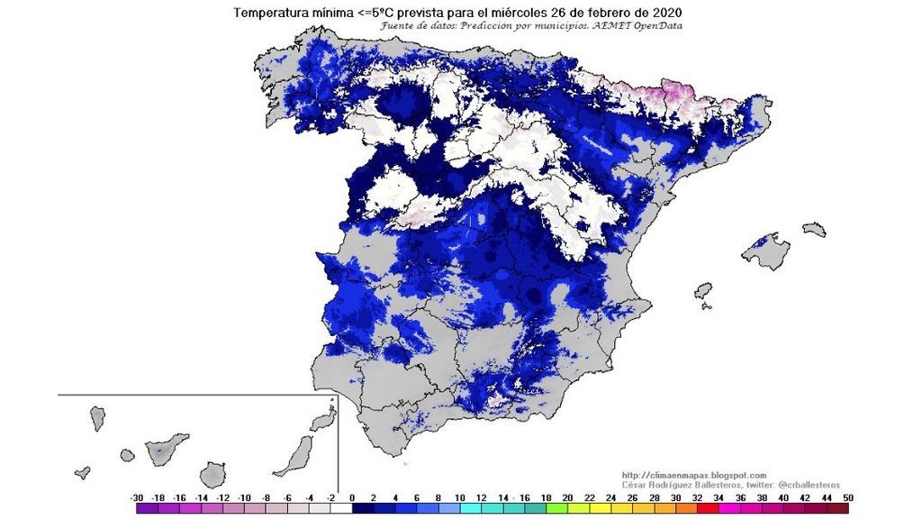 temperatura min miercoles