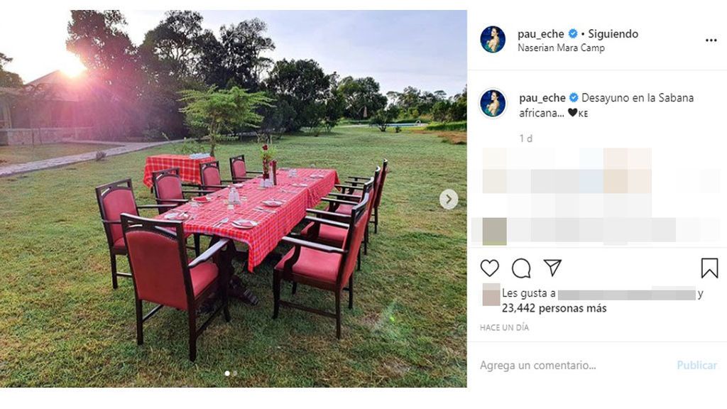 Paula Echevarría comparte una imagen del lugar dónde va a desayunar