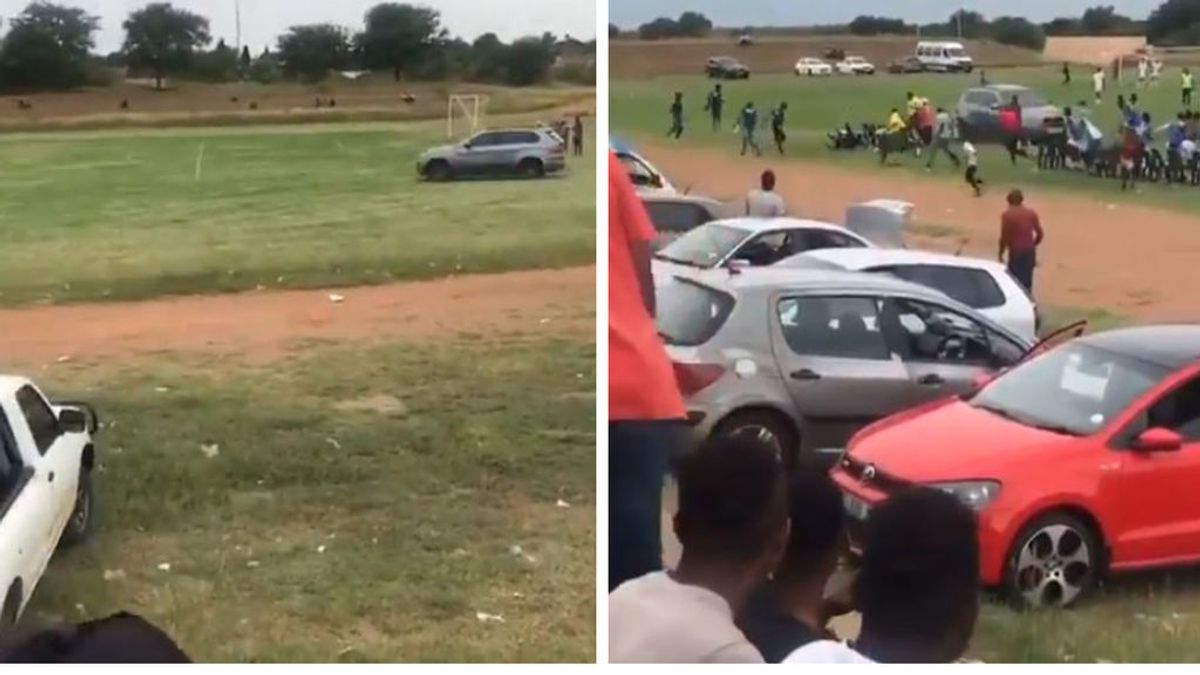 Un aficionado intenta atropellar al árbitro con su coche en pleno partido de fútbol Un aficionado intenta atropellar al árbitro con su coche en pleno partido de fútbol