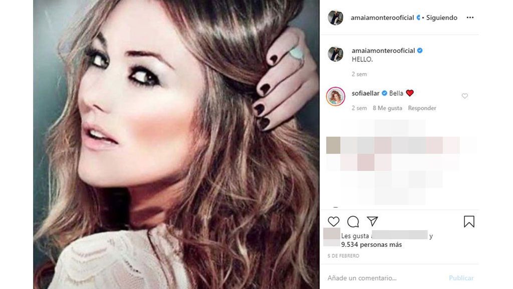 Amaia Montero compartiendo recuerdos en sus redes sociales