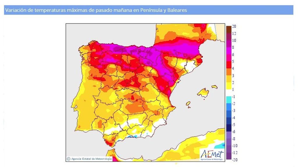 variacion tempera jueves