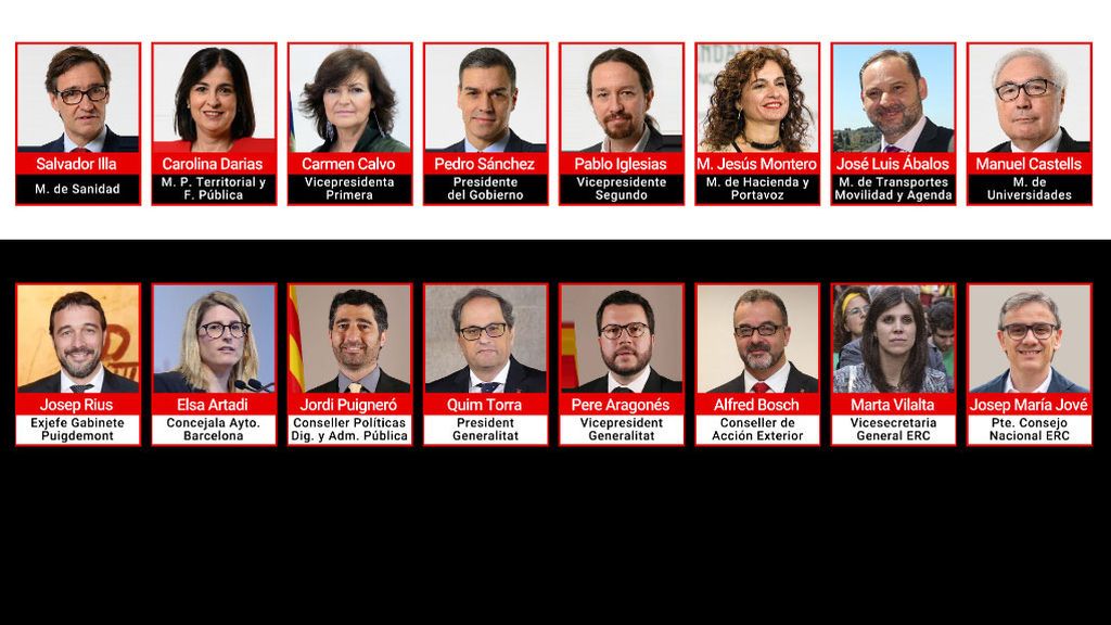 Participantes en la mesa para el diálogo sobre Cataluña Participantes en la mesa para el diálogo sobre Cataluña