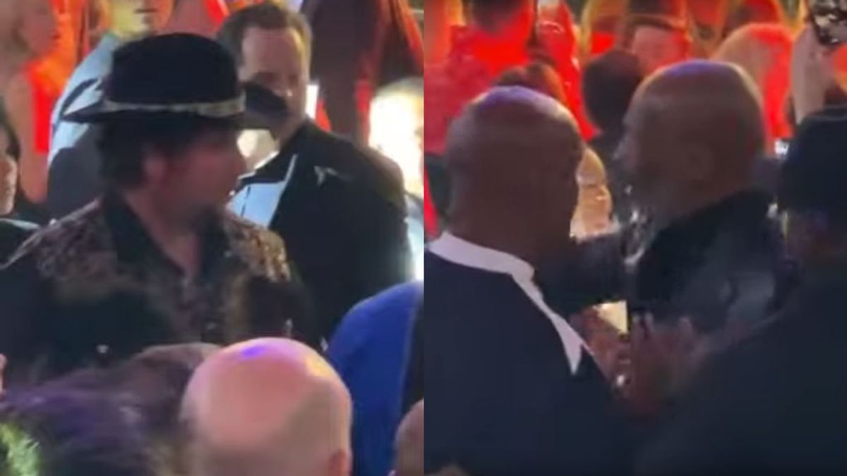 Mike Tyson ataca a un aficionado que insistía en sacarse un selfi con él durante el Wilder - Fury