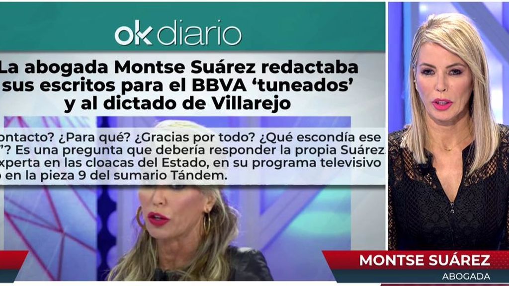 Montse Suárez responde a las acusaciones de OKDiario