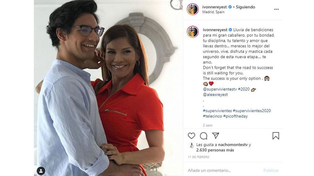 Ivonne Reyes y Alejandro, su hijo