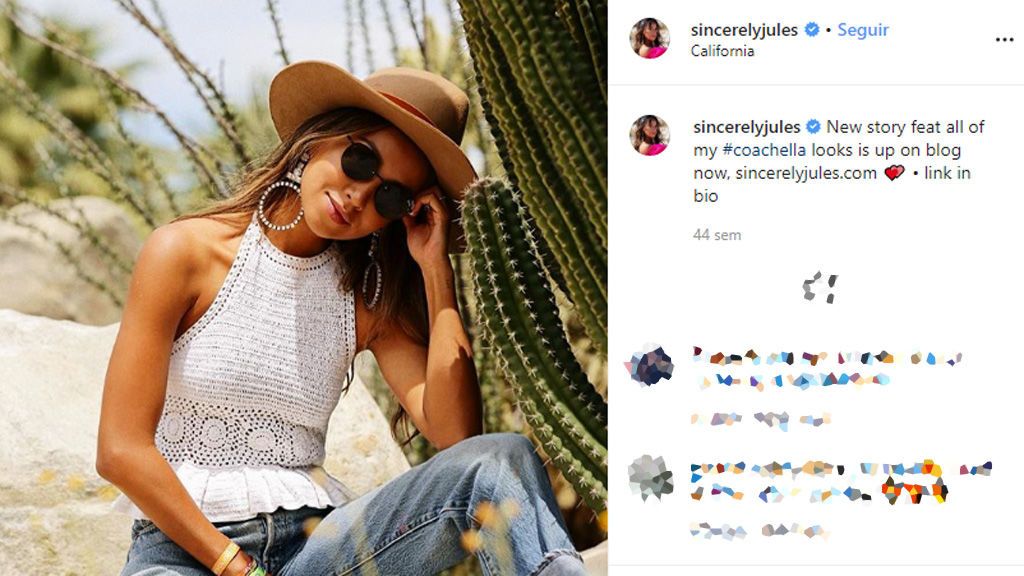 Fuente: Instagram de @sincerelyjules