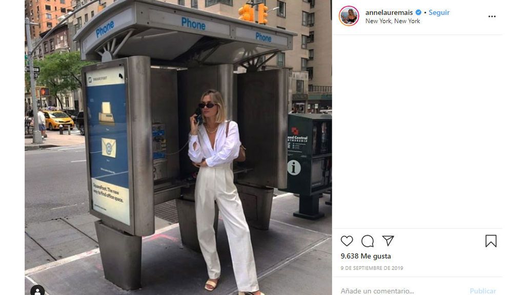 Pantalón blanco con pinza