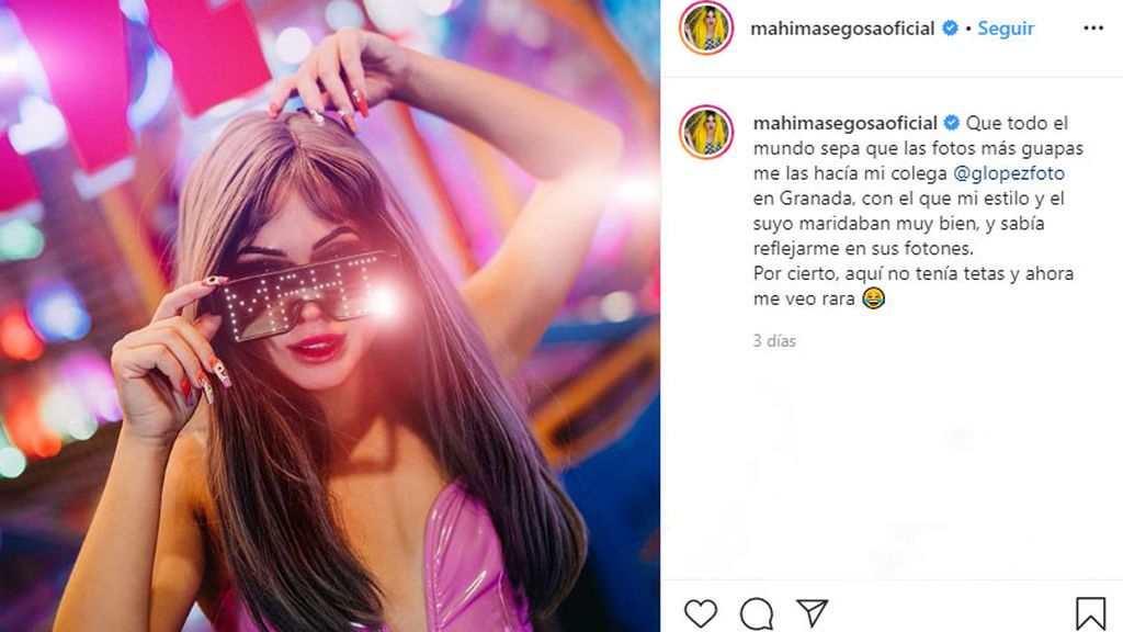 Mahi Masegosa antes de aumentarse el pecho