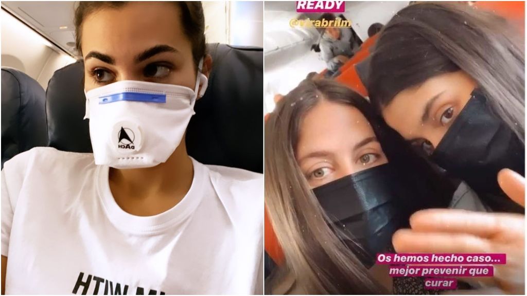 Marta Lozano y María G. De Jaime, con mascarillas en sus viajes