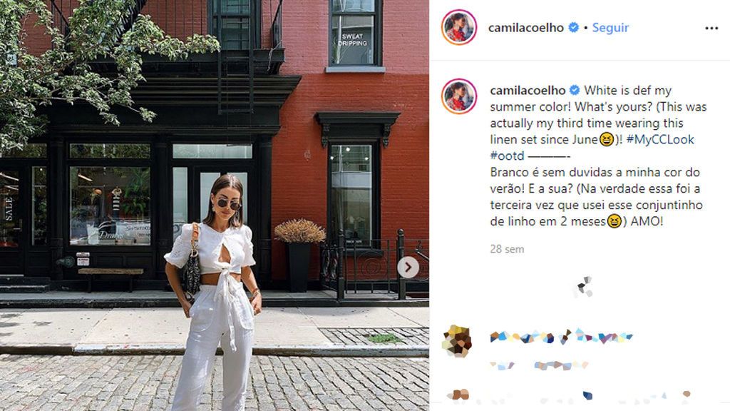 Fuente: Instagram de @camilacoelho