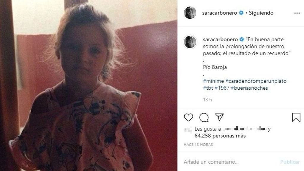 Sara Carbonero comparte un recuerdo de cuando era pequeña