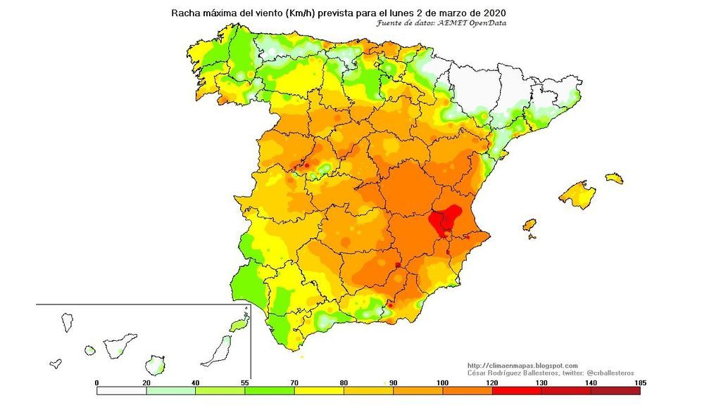 racha max viento lunes