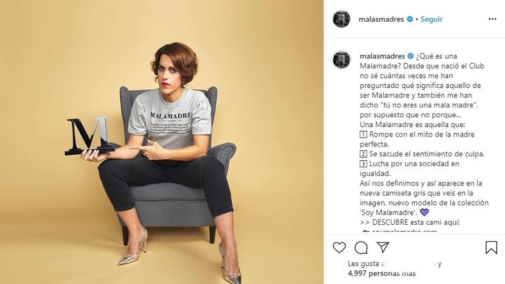 Laura Baena explicando en redes sociales lo que es un 'Mala madre'