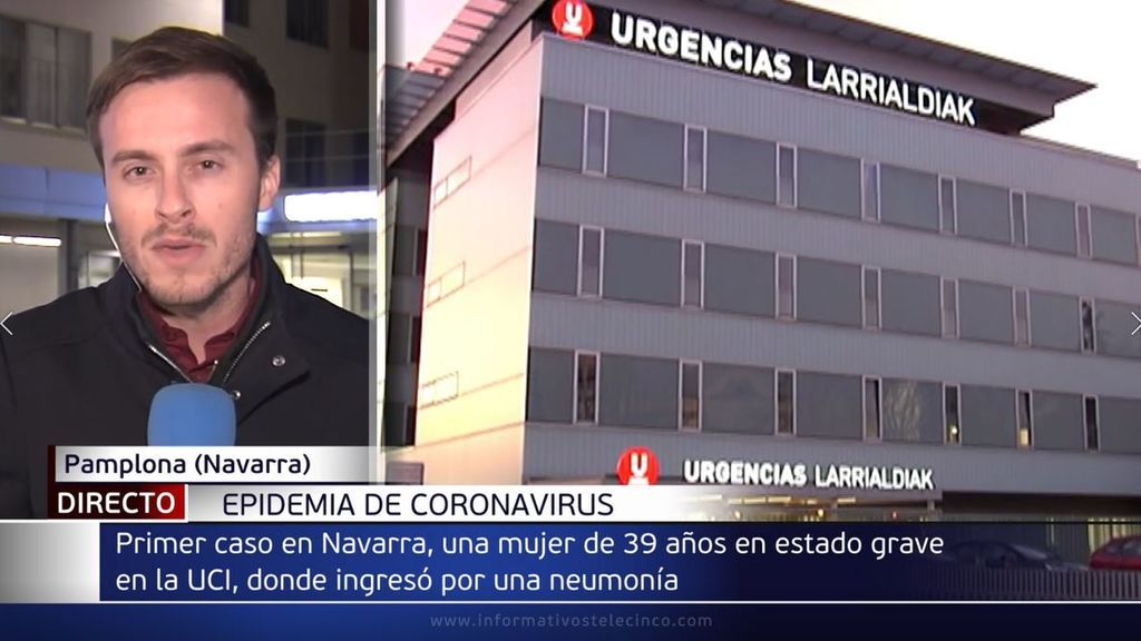 En estado grave el primer caso de coronavirus en Navarra