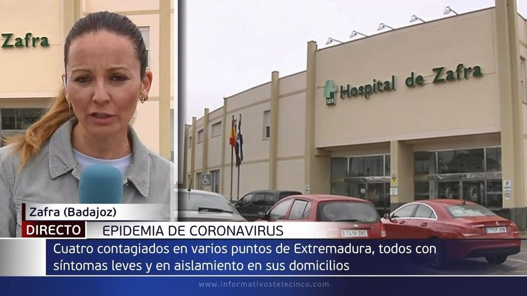 Los cuatro pacientes de Extremadura por coronavirus son leves