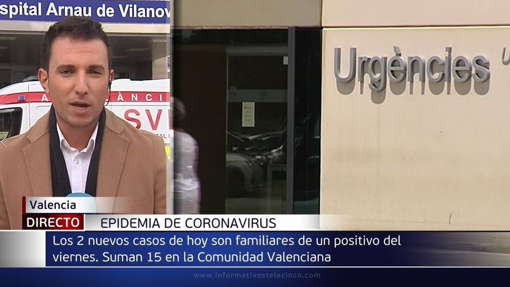 La Comunidad Valenciana registra 15 casos de coronavirus