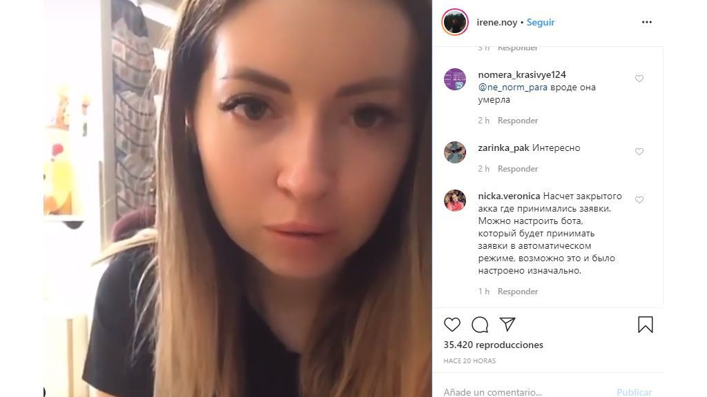 Ekaterina contando el trágico desenlace de su fiesta