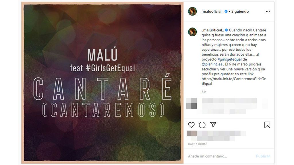 'Cantaré', la canción feminista con la que Malú reaparecerá en la música