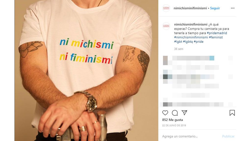 Camiseta de la marca 'Ni michismi ni feminismi'.