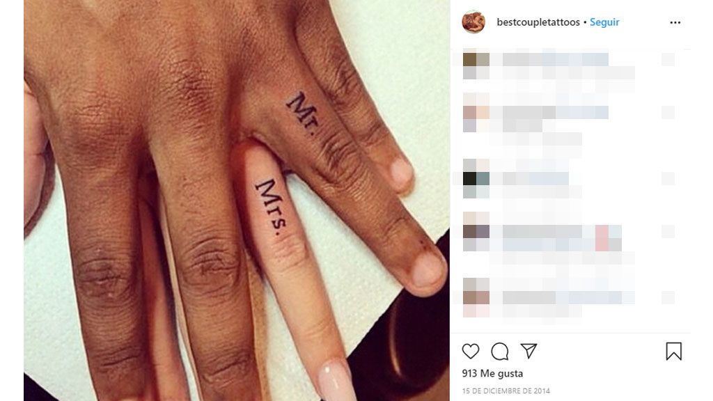 Uno de los tatuajes más solicitados es el de 'Mr & Mrs'.