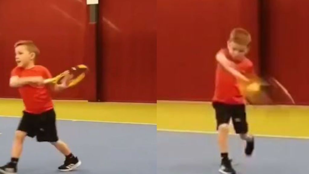 Ethan, el niño progidio del tenis: con seis años marca un revés con una mano al estilo Federer Ethan, el niño progidio del tenis: con seis años marca un revés con una mano al estilo Federer